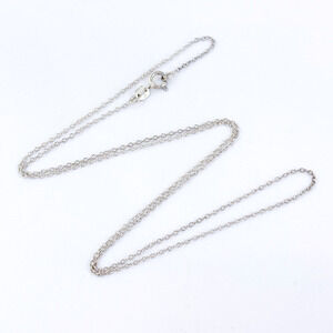 Vintage Thailand SU Sterling Silver 925 0.6mm Cable Chain Necklace 19"